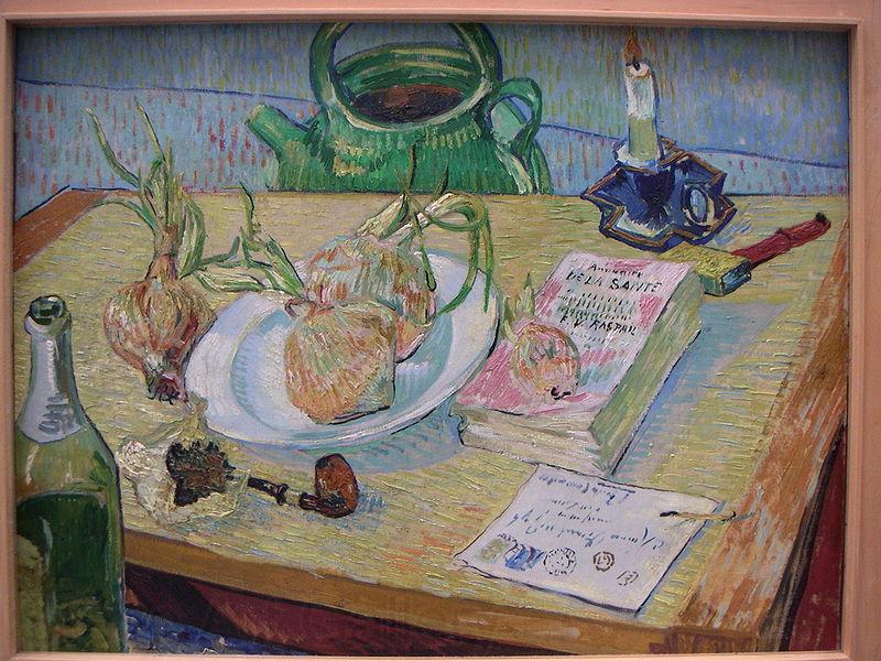 Vincent Van Gogh Still life with a plate of onions Spain oil painting art